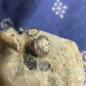 Silver 925 Stamped Heart Pendent